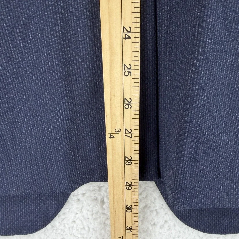 Banana Republic‎ Suit Jacket Mens 42R Blue Slim Fit Stretch Striped 2 Button
